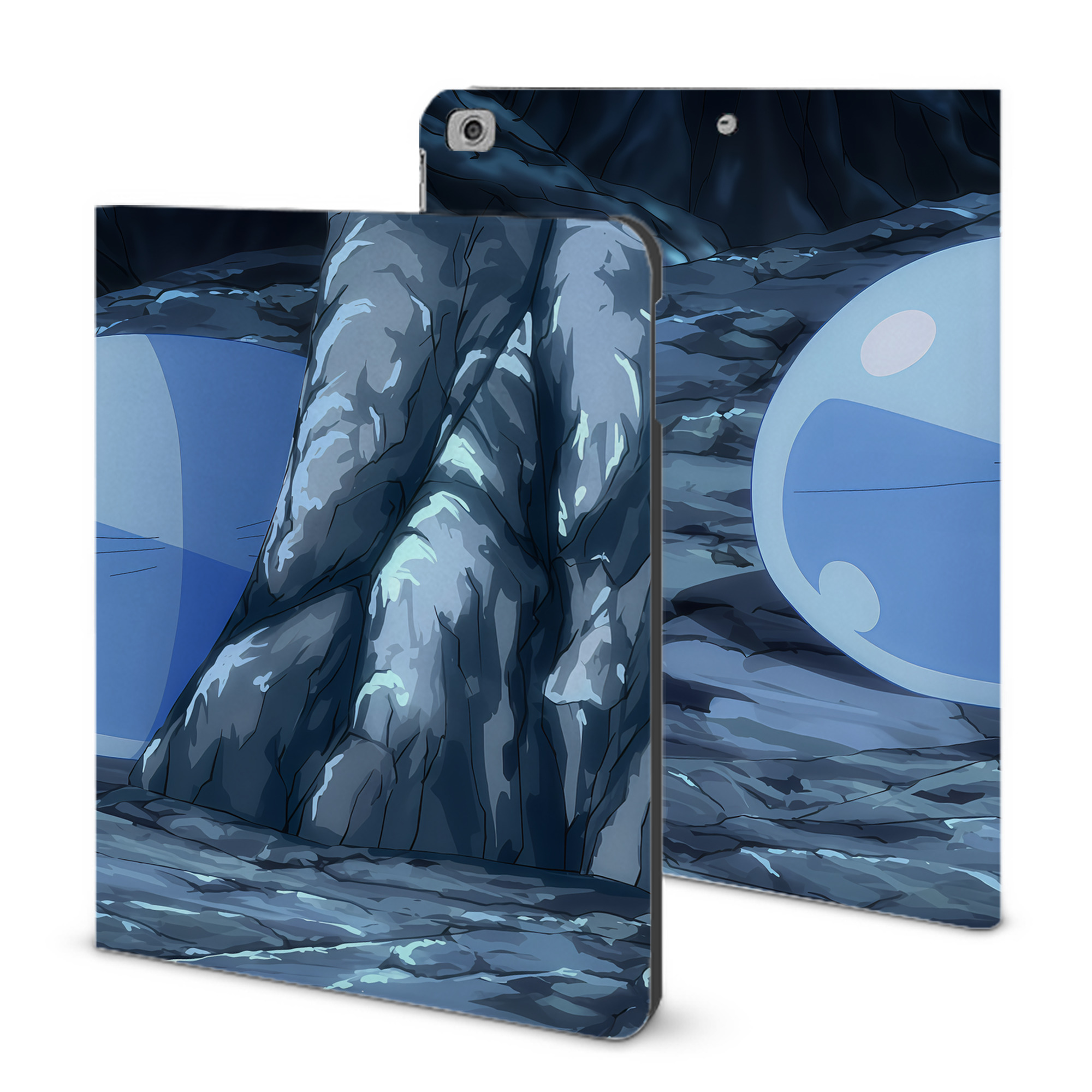 （画像用） 転スラ Regarding Reincarnated to Slime IPad ケース ブック型 PUレザー TPU 耐衝撃 軽量 薄型 ペン収納なし 全面保護 IPad 各モデル対応